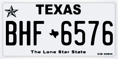 TX license plate BHF6576