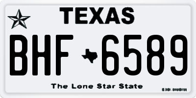 TX license plate BHF6589