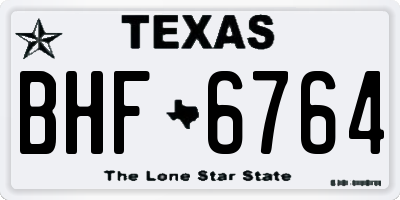 TX license plate BHF6764