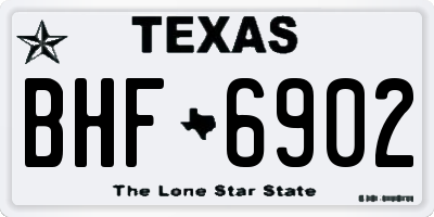 TX license plate BHF6902