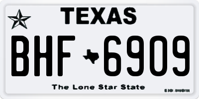 TX license plate BHF6909