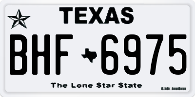 TX license plate BHF6975