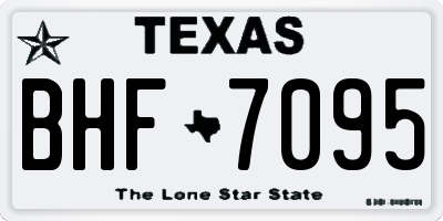 TX license plate BHF7095