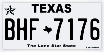 TX license plate BHF7176