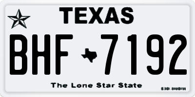 TX license plate BHF7192