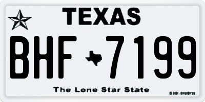 TX license plate BHF7199