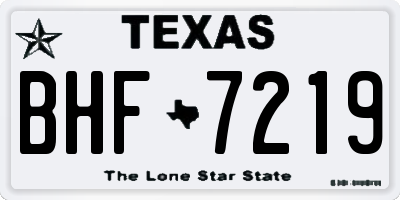 TX license plate BHF7219