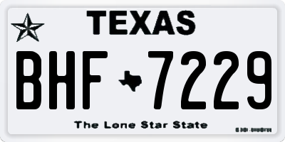TX license plate BHF7229