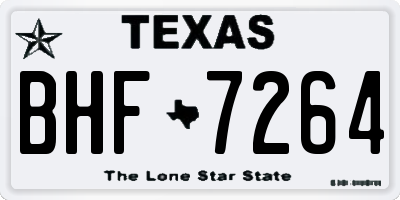 TX license plate BHF7264
