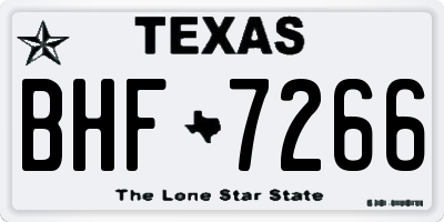TX license plate BHF7266