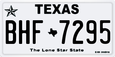 TX license plate BHF7295