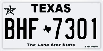 TX license plate BHF7301