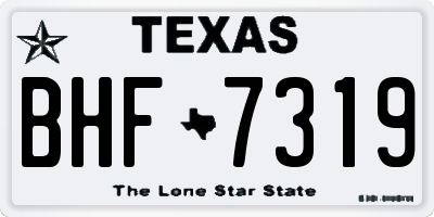 TX license plate BHF7319