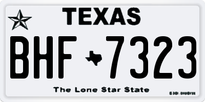 TX license plate BHF7323