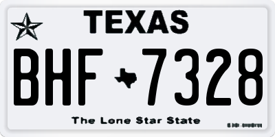 TX license plate BHF7328
