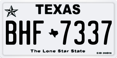 TX license plate BHF7337