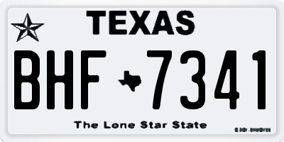 TX license plate BHF7341