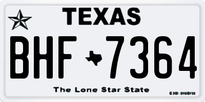 TX license plate BHF7364