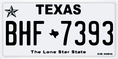 TX license plate BHF7393