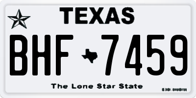 TX license plate BHF7459
