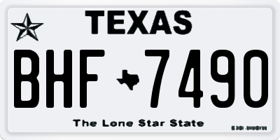 TX license plate BHF7490