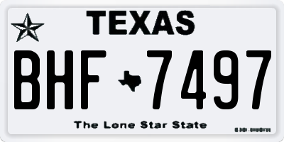 TX license plate BHF7497