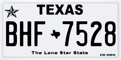 TX license plate BHF7528