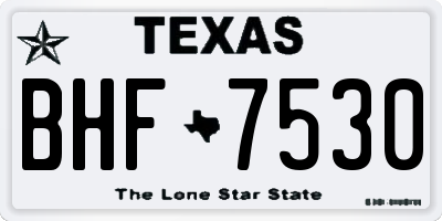 TX license plate BHF7530