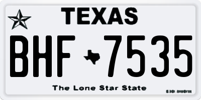 TX license plate BHF7535
