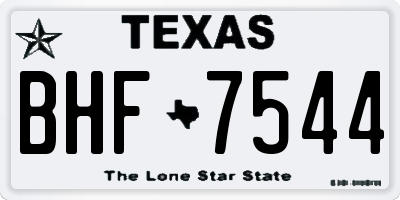 TX license plate BHF7544