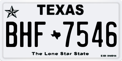 TX license plate BHF7546