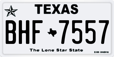 TX license plate BHF7557