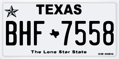TX license plate BHF7558
