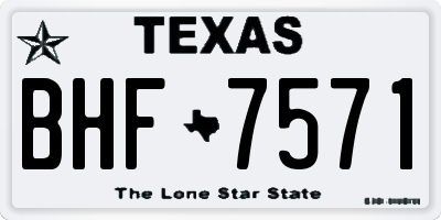TX license plate BHF7571