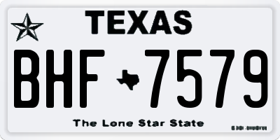 TX license plate BHF7579