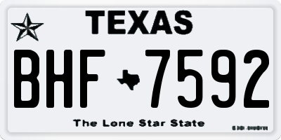 TX license plate BHF7592