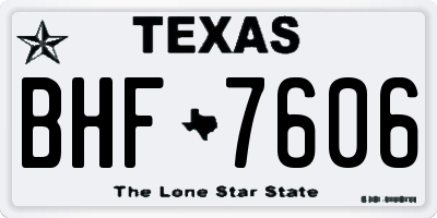 TX license plate BHF7606