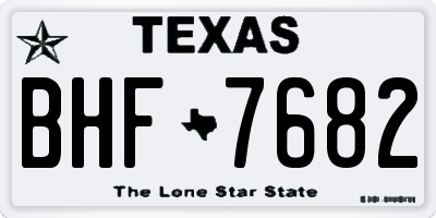 TX license plate BHF7682
