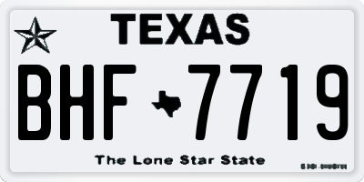 TX license plate BHF7719