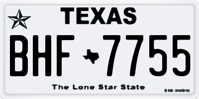 TX license plate BHF7755