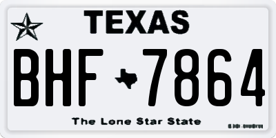 TX license plate BHF7864