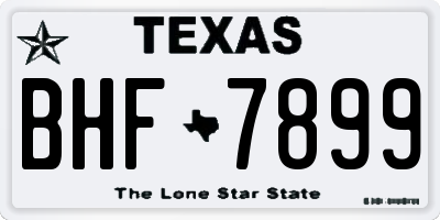 TX license plate BHF7899
