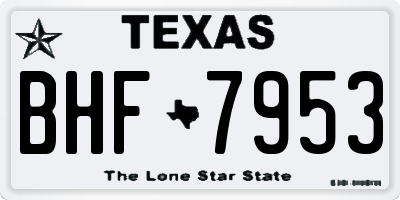 TX license plate BHF7953