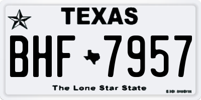 TX license plate BHF7957