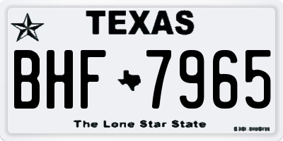 TX license plate BHF7965