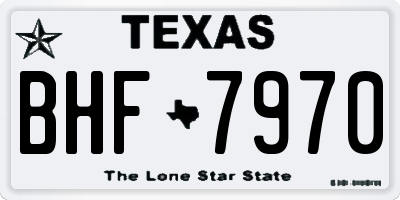 TX license plate BHF7970