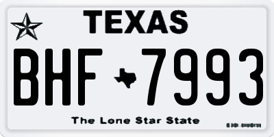 TX license plate BHF7993