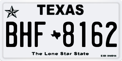 TX license plate BHF8162