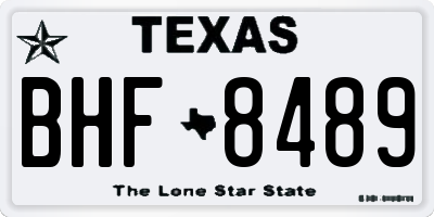 TX license plate BHF8489