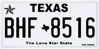 TX license plate BHF8516